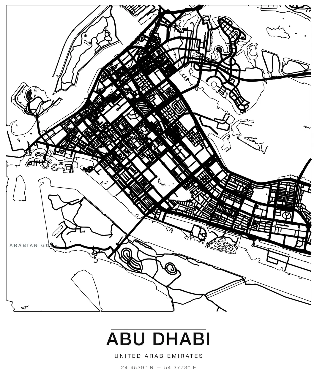 Abu Dhabi City Map