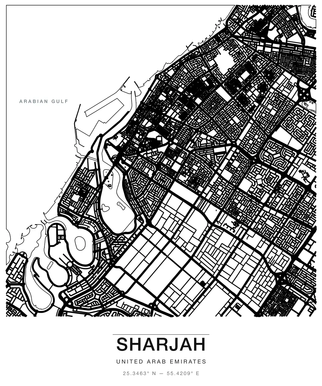 Sharjah City Map